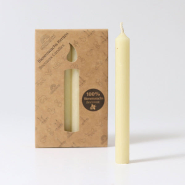 Grimms 100% Bijenwas Kaarsen Crème - 12 Kaarsen