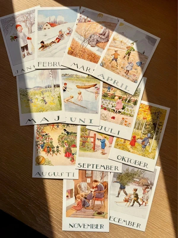 Set of 12 Monthly Postcards