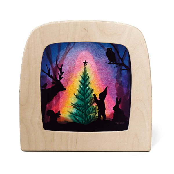 Vogel Geluk - Christmas Tree Silhouette