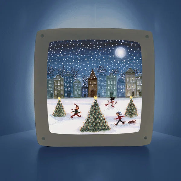 Christmas Skating Transparent for Seasonal Lamp