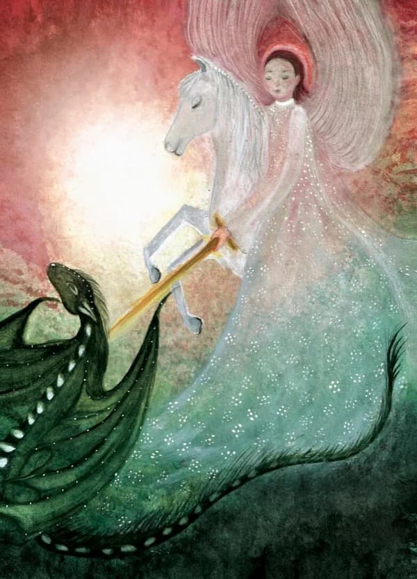Michael and the Dragon - Postcard