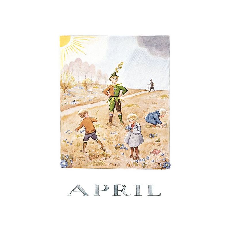 Elsa Beskow April - Postcard