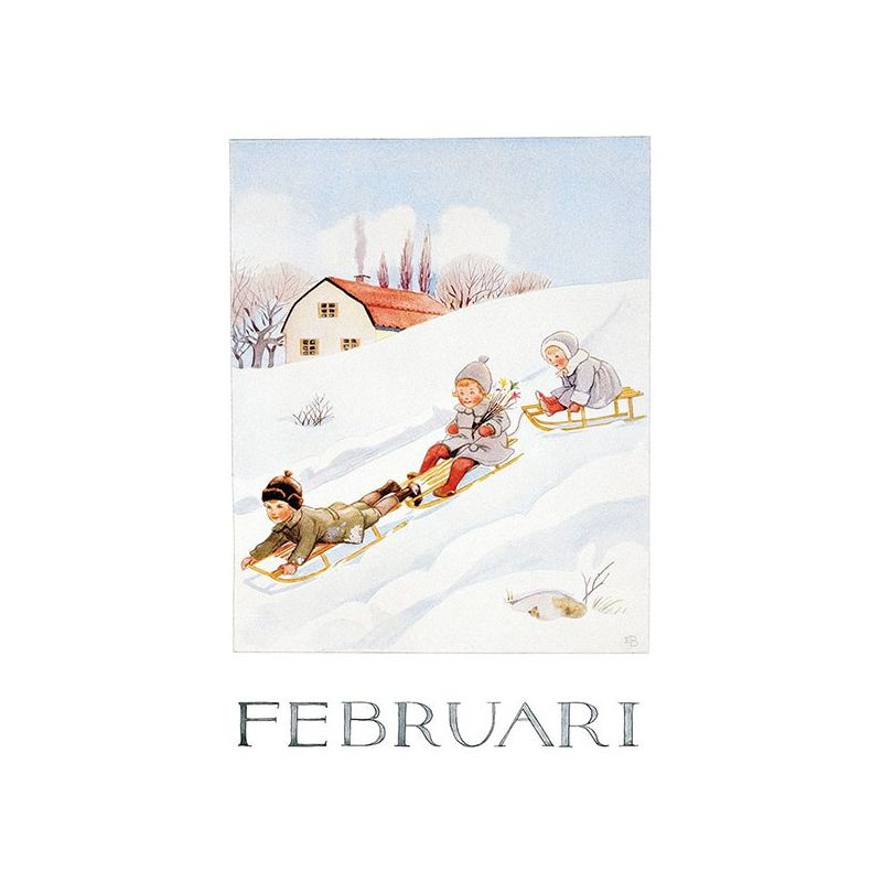 Elsa Beskow February - Postcard