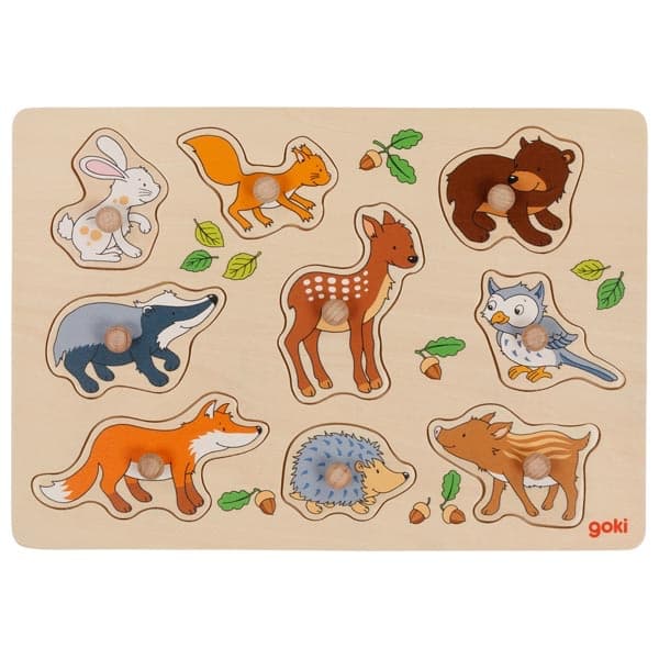 Peg Puzzle - Forest Animals