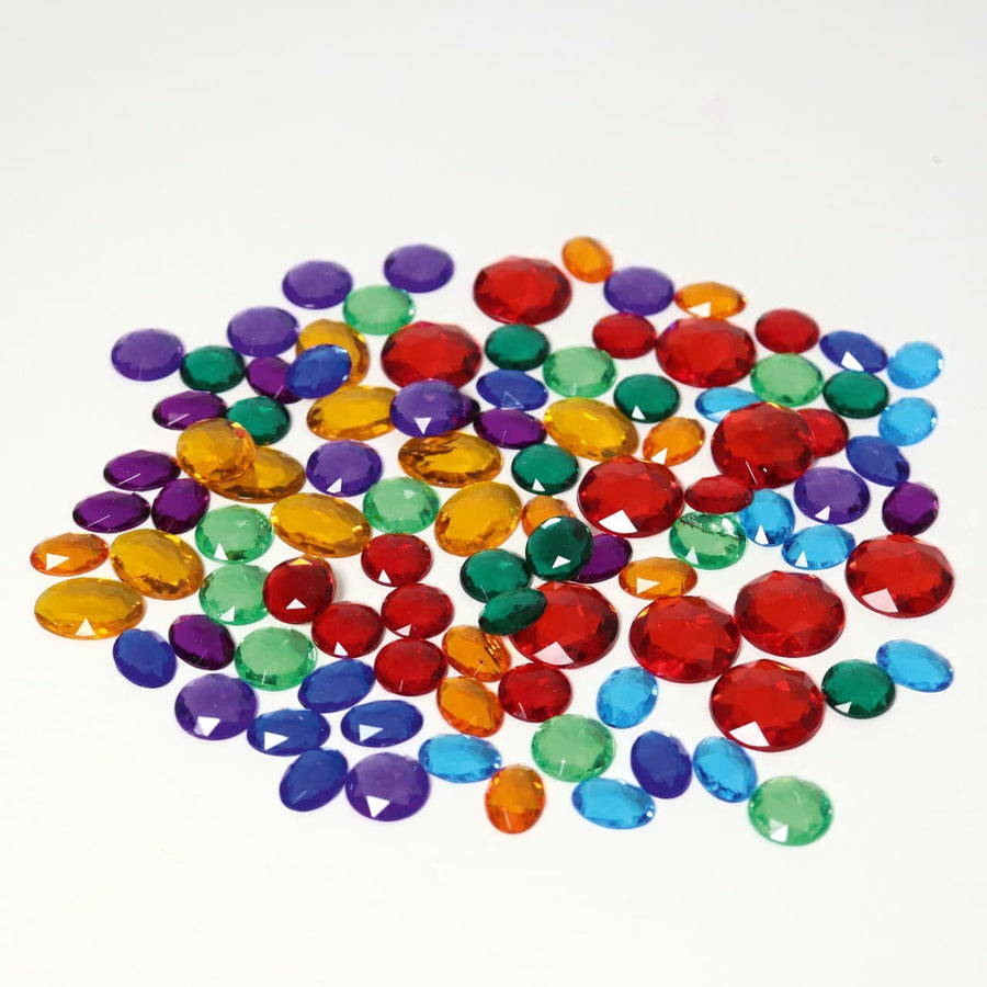 100 kleine acryl glitterstenen 