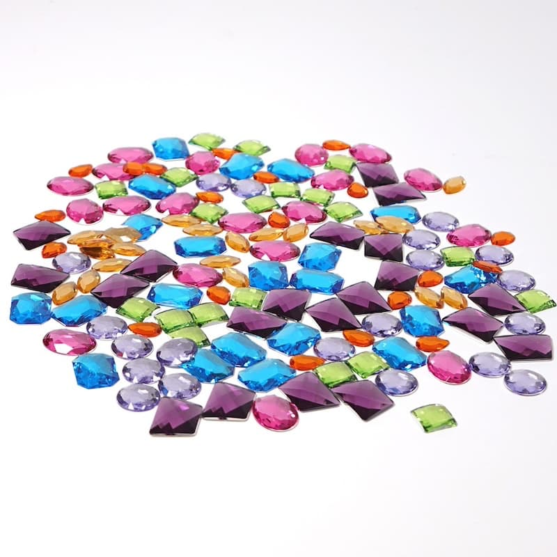 140 gigantische acryl glitterstenen