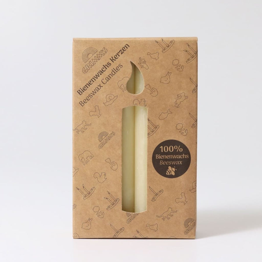 Grimms 100% Bijenwas Kaarsen Crème - 12 Kaarsen