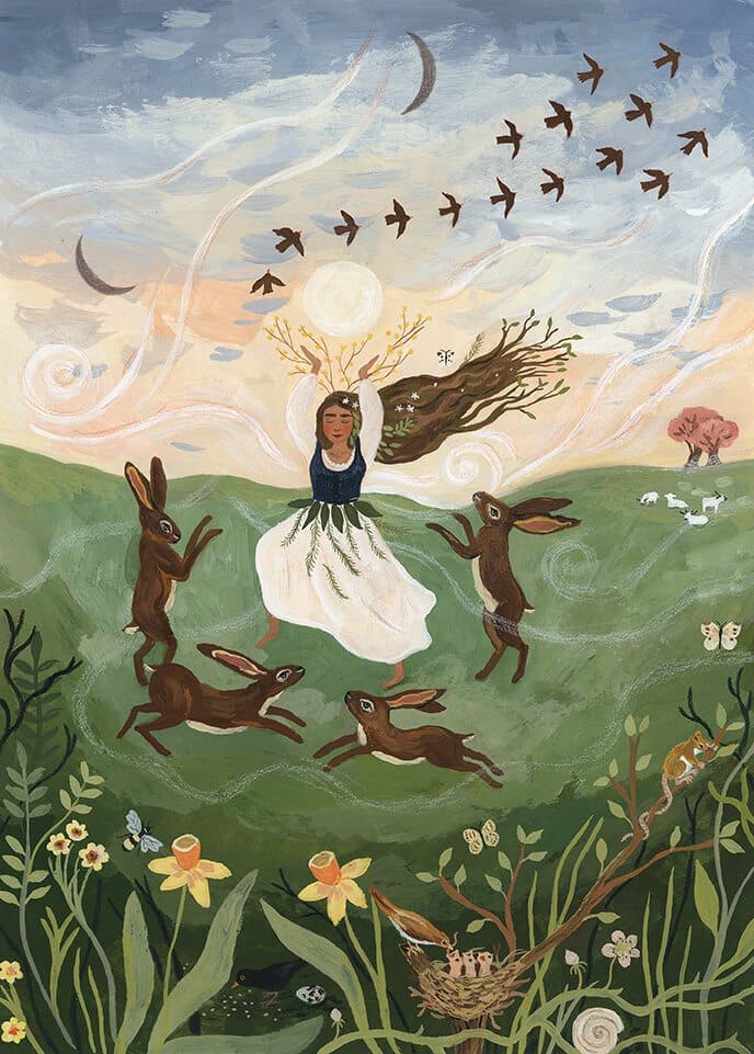 Tijana Draws Dancing With Hares - Print-Print-Tijana Draws--Stardust-Store