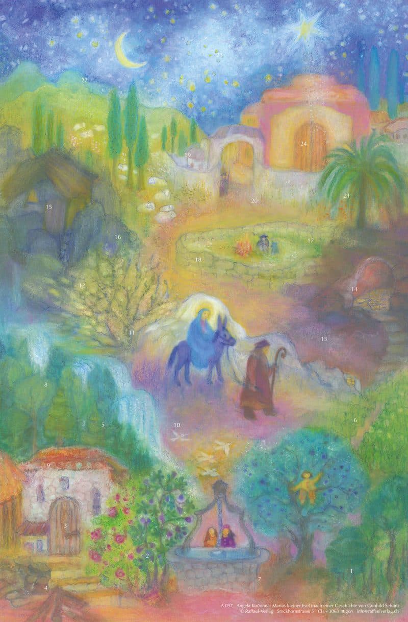 Angela Koconda Maria's Little Donkey - A5 Advent Calendar-Advent Calendars-Advent Calendar--Stardust-Store
