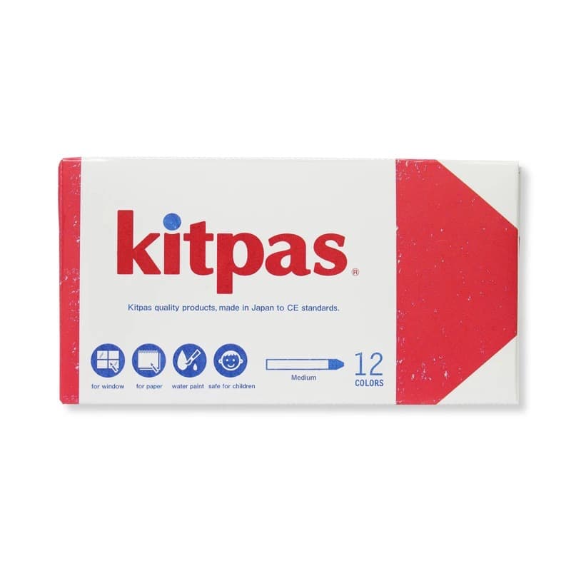 Kitpas Medium Stick Crayons - 12 Colours-Crayons-Kitpas-4904085317021-Stardust-Store