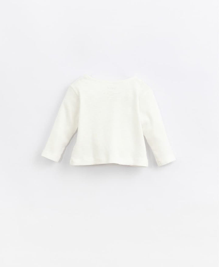 T-shirt in Organic Cotton with Shoulder Opening - Plaster-T-shirt-Play Up-0 MONTHS-Stardust-Store